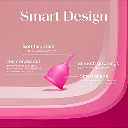 Saalt Teen Menstrual Cup - Best Sensitive Reusable Cup - Wear for 12 Hours - Tampon and Pad Alternative