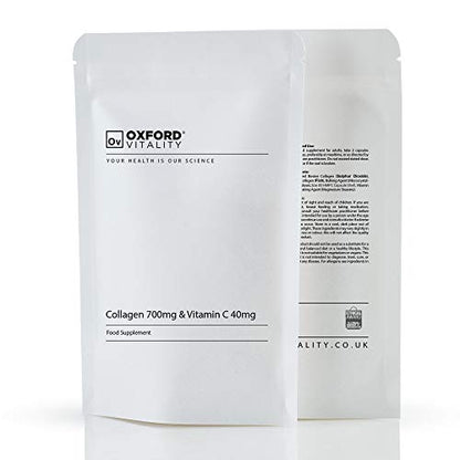 Collagen and Vitamin C Capsules - High Strength and Quality - Oxford Vitality (365)