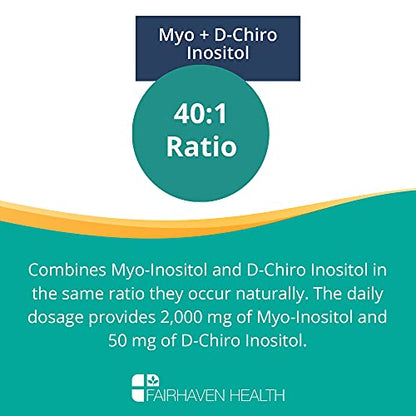 Fairhaven Health Myo-Inositol and D-Chiro Inositol Supplement - 40:1 Ratio - Female
