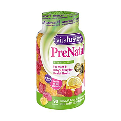 Vitafusion PreNatal Dietary Supplement, Lemon & Raspberry Lemonade Flavors 90 ea (Pack of 8)