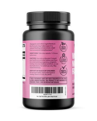 Night Time Fat Burner for Women - Weight Loss and Sleep Support Blend With Apigenin