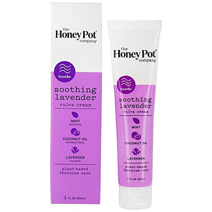 The Honey Pot Company - Vulva Cream Soothing Lavender - at Home or On The Go Medicated Cream