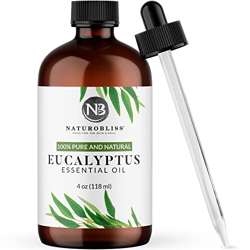 NaturoBliss 100% Pure Natural Undiluted Eucalyptus Essential Oil (4oz) Premium Therapeutic Grade