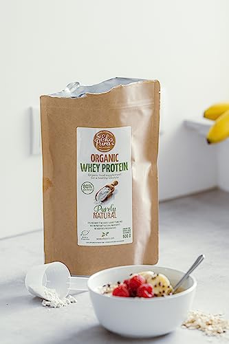 Ekopura Organic Whey Protein 500g - 80% Protein - Hormone Free, GMO-Free, Soy-Free, Additive Free