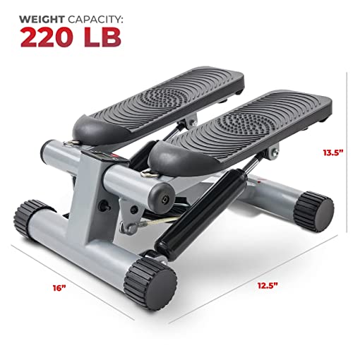 Sunny Health & Fitness Mini Stepper for Exercise Low-Impact Stair Step Cardio Equipment