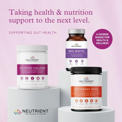 Neutrient Advanced Collagen Powder Supplement, Hydrolyzed Collagen Peptides