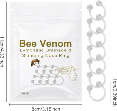 Tarcegta Bee Venom Lymphatic Drainage and Slimming Nose Ring, Bee Venom Lymphatic Drainage