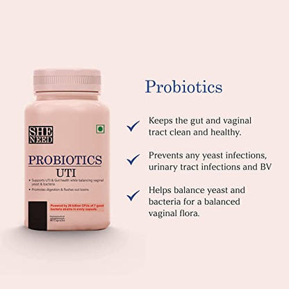 Vishopy, Track UTI PROBIOTICS Supplement for Men Women - 20 Billion CFUs with 7 Strains