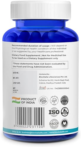 Biovitalia Plant Based Collagen Builder Capsule with Biotin & Vitamin C - Dietary Supplement for Men & Women