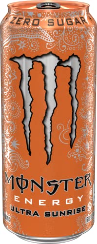 Monster Energy Ultra Sunrise, Sugar Free Energy Drink, 16 Fl Oz (Pack of 15)