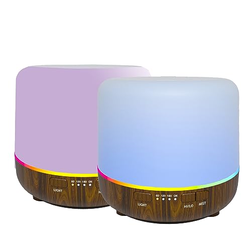 Scent Essential Oil Diffuser 2 Pack Max 200 ML Ultrasonic Cool Mist Humidifiers and Aromatherapy