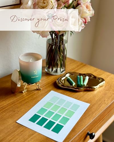 Inspired Picks Refreshing Green Candle - Wood Sage & Sea Salt w/Gold Stemmed Leaves Symbol