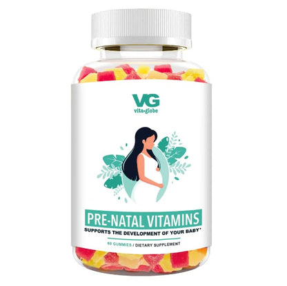 VitaGlobe Prenatal Vitamin Gummy - Womens Multivitamin for Healthy Growth and Brain Development