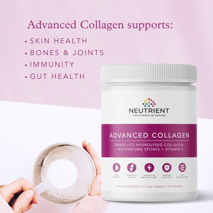 Neutrient Advanced Collagen Powder Supplement, Hydrolyzed Collagen Peptides