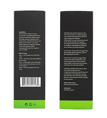 Impressive Beauty Intimate Wash for Men Natural Organic with Tea Tree Oil - pH Balanced Foam Cleansing