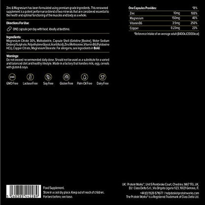 Protein Works - Zinc & Magnesium Supplement Tablets - Added Vitamin B6 - Combats Tiredness & Fatigue