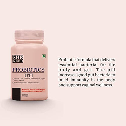 Vishopy, Track UTI PROBIOTICS Supplement for Men Women - 20 Billion CFUs with 7 Strains