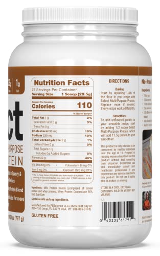 PEScience Select Multi-Purpose Protein Powder, 27 Serving, Low Carb, Keto Friendly