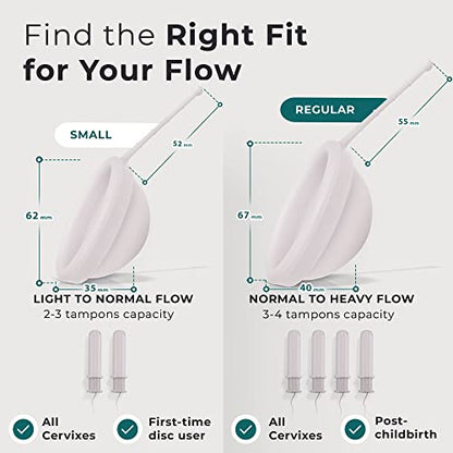 EcoBlossom Reusable Menstrual Disc with Removal String - The Most Reliable Medical Grade Silicone