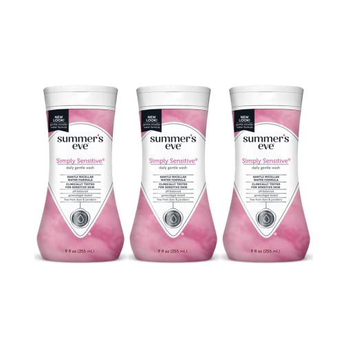 Summer's Eve Cleansing Wash, Simply Sensitive, 9 Fl Oz (Pack of 3)