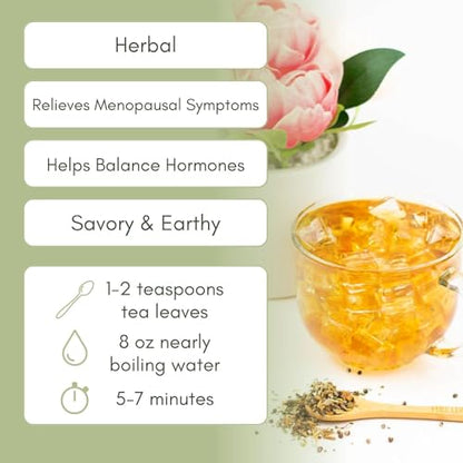 Organic Menopause Relief Loose Leaf Tea - 2oz Bag (Approx. 30 Servings) - Full Leaf Tea Co.