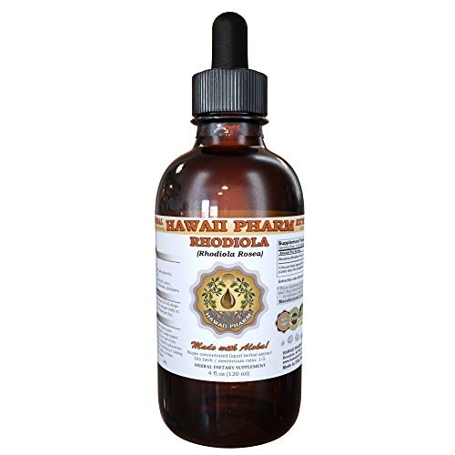 HawaiiPharm Rhodiola Liquid Extract, Organic Rhodiola (Rhodiola Rosea) Tincture 4 oz
