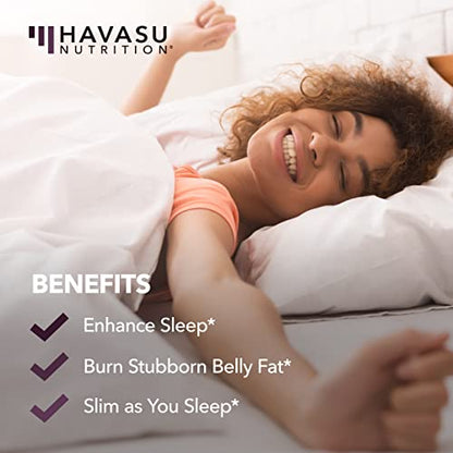 Night Time Fat Burner for Women - Weight Loss and Sleep Support Blend With Apigenin