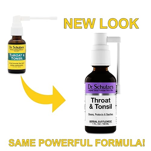 Dr. Schulze's Throat & Tonsil - Cool, Soothe & Protect - Herbal Supplement - Vegan & Koshe