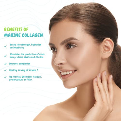 Marine Collagen Liquid - 25 x 10ml Servings - Liquid Collagen Drink for Women and Men - Pure Marine Collagen for Strong Bones & Joints