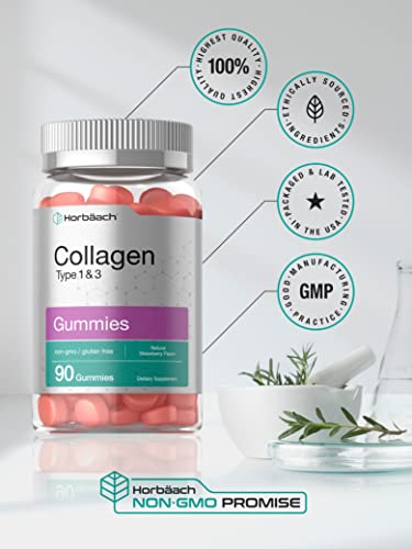Hydrolyzed Collagen Gummies - 90 Count - Strawberry Flavored Gummy Supplement
