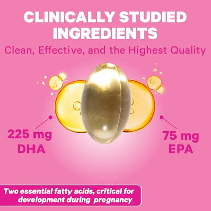 Pink Stork Prenatal DHA - Omega 3 Fish Oil Supplements with DHA and EPA, Pregnancy