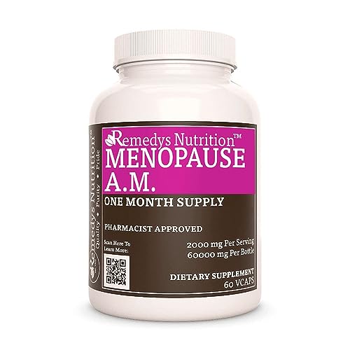 Remedy's nutrition Meno-Pause AM 1,000mg per Capsule/60,000mg per Bottle/Vegan Caps