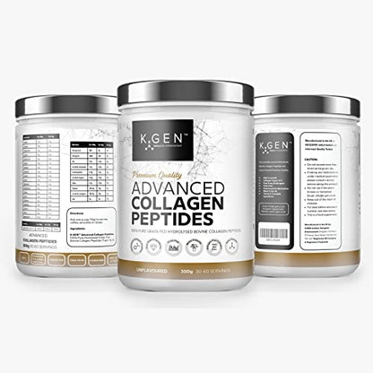 K-GEN Bovine Collagen Powder with Premium Quality Ingredients - Pure Hydrolysed Grass-Fed Bovine Collagen