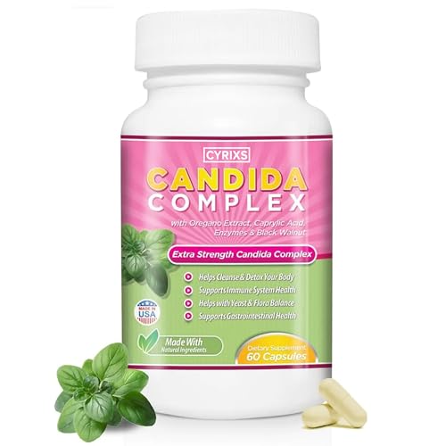 Cyrixs Health Candida Complex | Boost Your Immune System | All Natural Gut Cleanse with Herbs, Antifungals