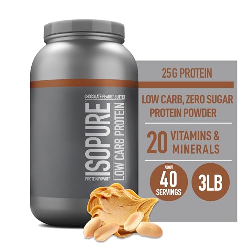Isopure Protein Powder, Low Carb Whey Isolate with Vitamin C & Zinc for Immune Support