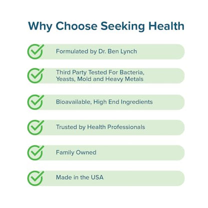 Seeking Health L-5-MTHF, Supports Healthy Methylation, Easily Absorbed Methyl Folate Supplement