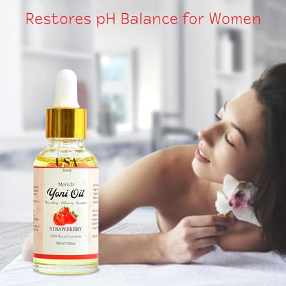 MERICH Natural Yoni Oil - Feminine Yoni Detox Oil - Naturally Scented Vaginal Oil - Restores pH Balance