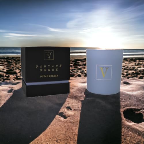 Vantage Venue - Premium Quality Wooden Wick Scented Candles - Aromatherapy Soy Wax Candle