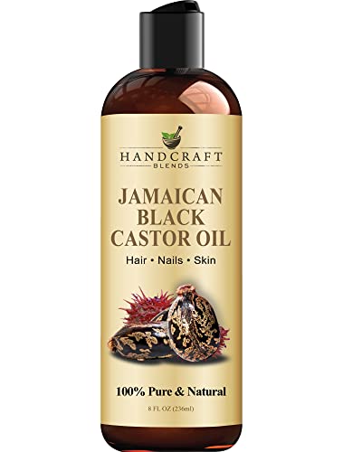 Handcraft Blends Jamaican Black Castor Oil for Hair Growth, Eyelashes and Eyebrows - 100% Pure