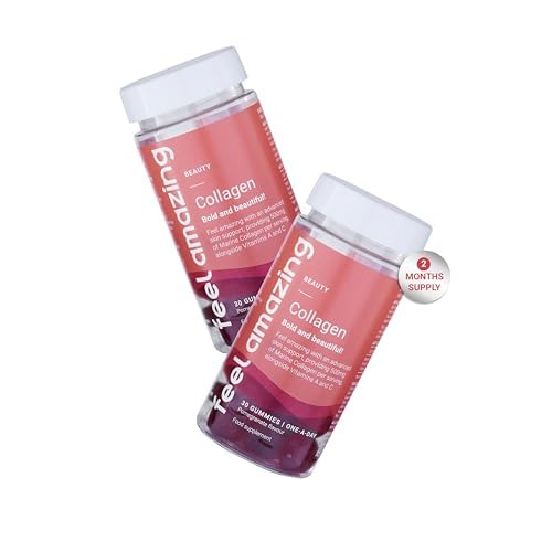 Collagen Gummies with Vitamins A and C, 500mg of Marine Collagen Per Serving, Advanced Skin Support