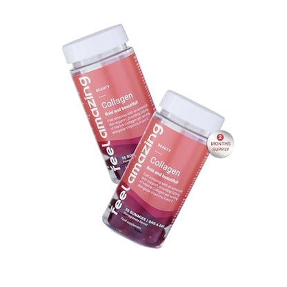 Collagen Gummies with Vitamins A and C, 500mg of Marine Collagen Per Serving, Advanced Skin Support