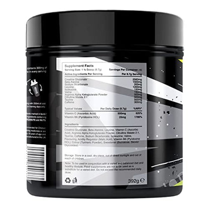 Warrior - RAGE Pre Workout Powder - Lightnin’ Lemonade 392g, WA-RG-045-01
