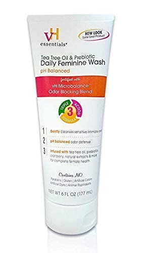 vH essentials Intimate Feminine Wash - pH Balanced with Tea Tree Oil, Cranberry, Prebiotics, Lavender