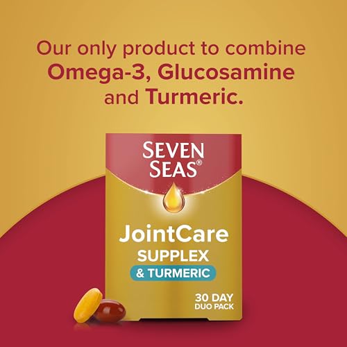 Seven Seas JointCare Supplex & Turmeric, With Glucosamine, Omega-3, Vitamins C and D