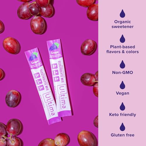 Ultima Replenisher Daily Electrolyte Drink Mix - Grape, 20 Stickpacks - Hydration Packets