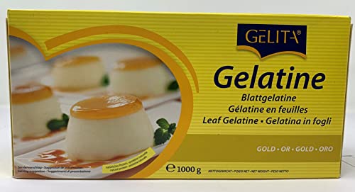 Gelita - Gold Leaf Gelatine - 500 Leaves - Allergen Free - Ideal for Thickening or jellification
