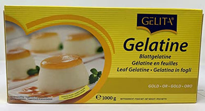 Gelita - Gold Leaf Gelatine - 500 Leaves - Allergen Free - Ideal for Thickening or jellification