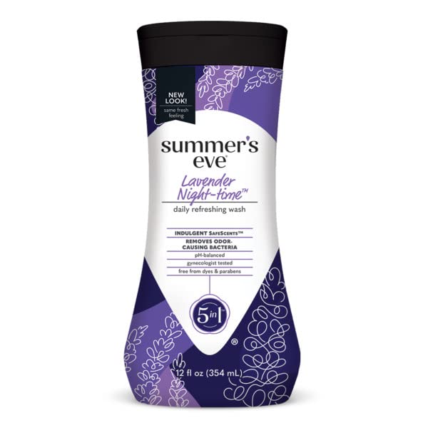 Summer's Eve Night-Time Cleansing Wash, Lavender, 12 Fl Oz (Pack of 3)