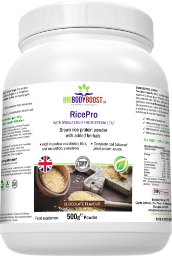 RicePro - Chocolate - Brown Rice Protein Powder with Added Herbals - Chicory Root Extract