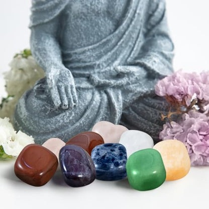 WVIOUOPU Healing Crystals and Chakra Stones Set - 13 Pcs Real Raw Healing Chakra Stones